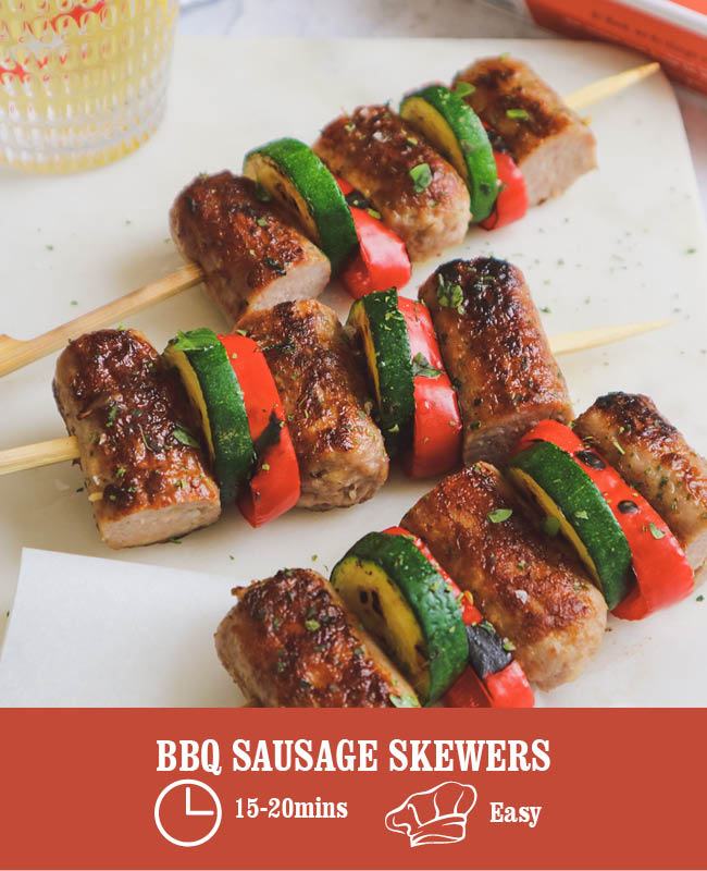 BBQ Sausage Skewers – Heck Food Ltd
