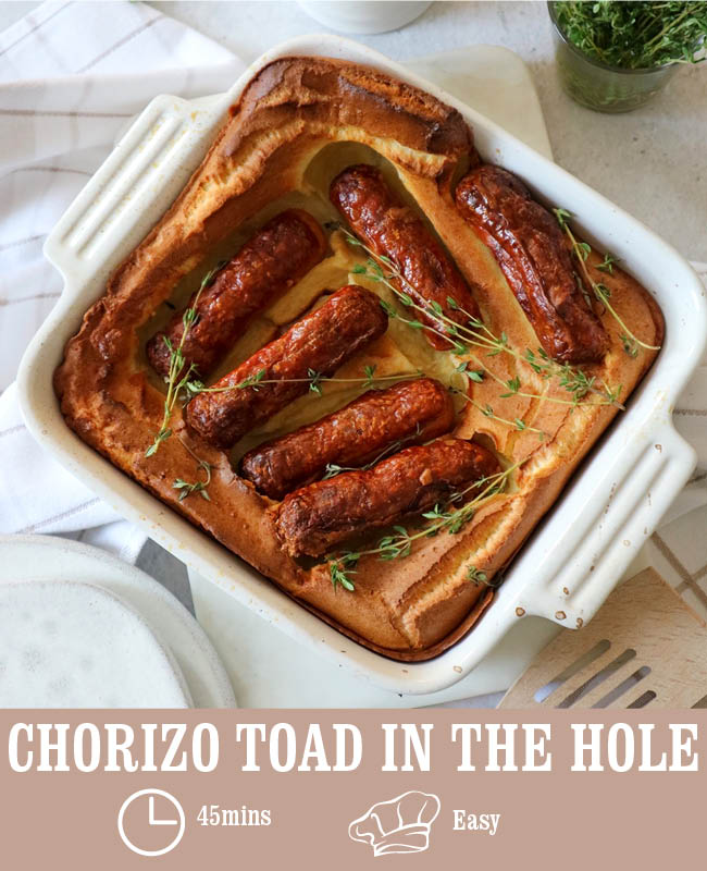 Chorizo Toad In The Hole Heck Food Ltd