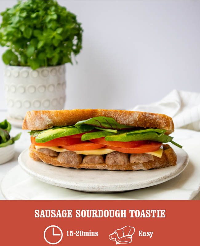 Sausage Sourdough Toastie – Heck Food Ltd