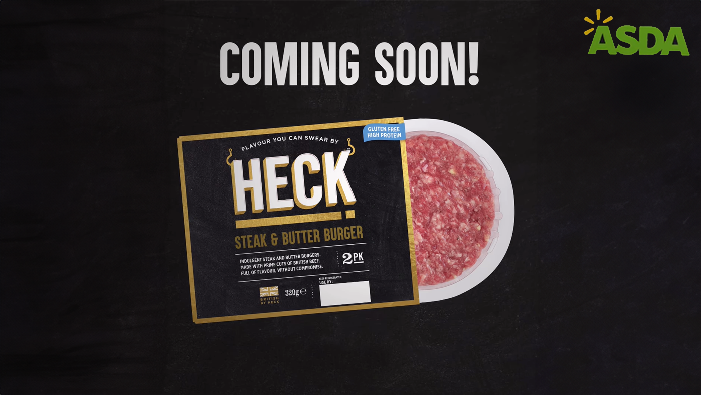 HECK! Steak & Butter Burgers are Coming to Asda! Heck Food Ltd