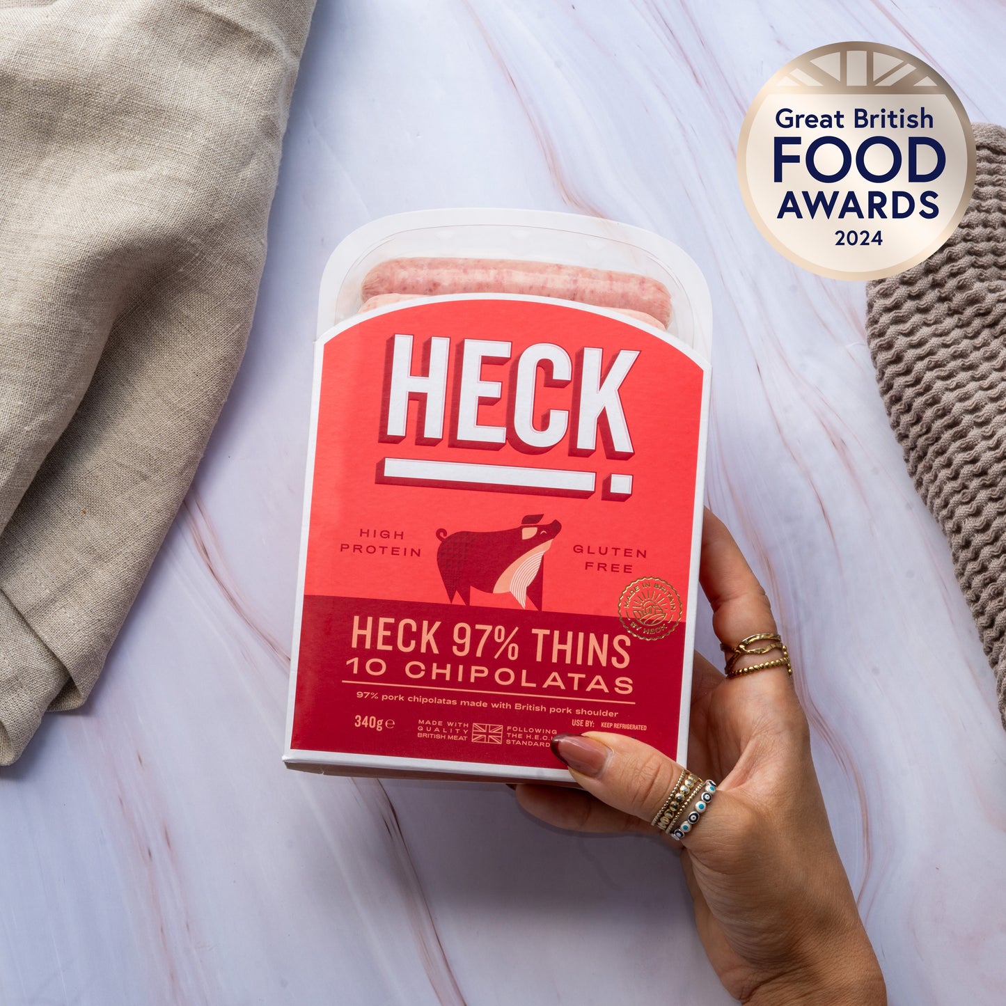 HECK 97% 10 Pork Chipolatas