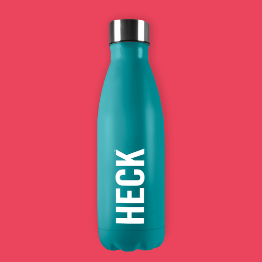 Teal HECK! Water Bottle