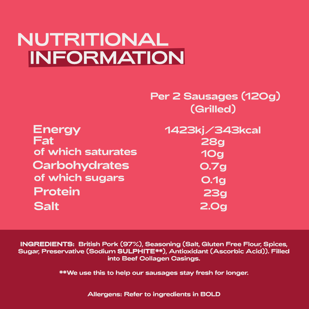 HECK 97% Pork Sausages