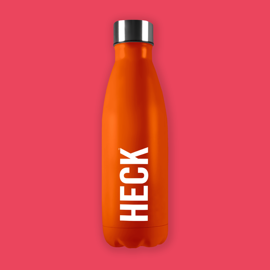 Orange HECK! Water Bottle