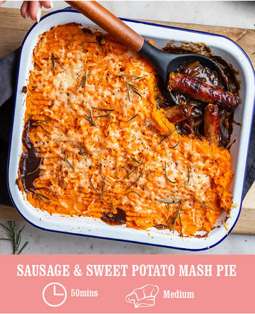 Sausage & Sweet Potato Mash Pie