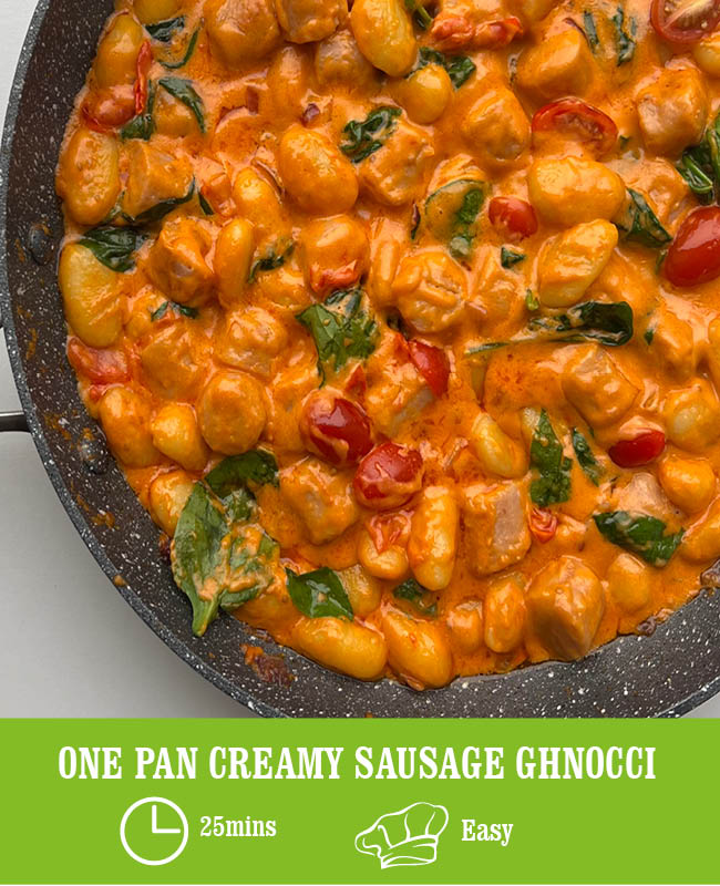 One Pan Creamy Sausage Gnocchi