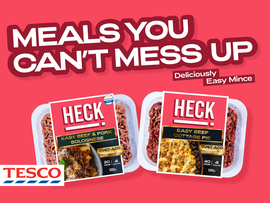 Easy Beef Mince Meals Made Simple: HECK! Just Add Minces Launch in Tesco