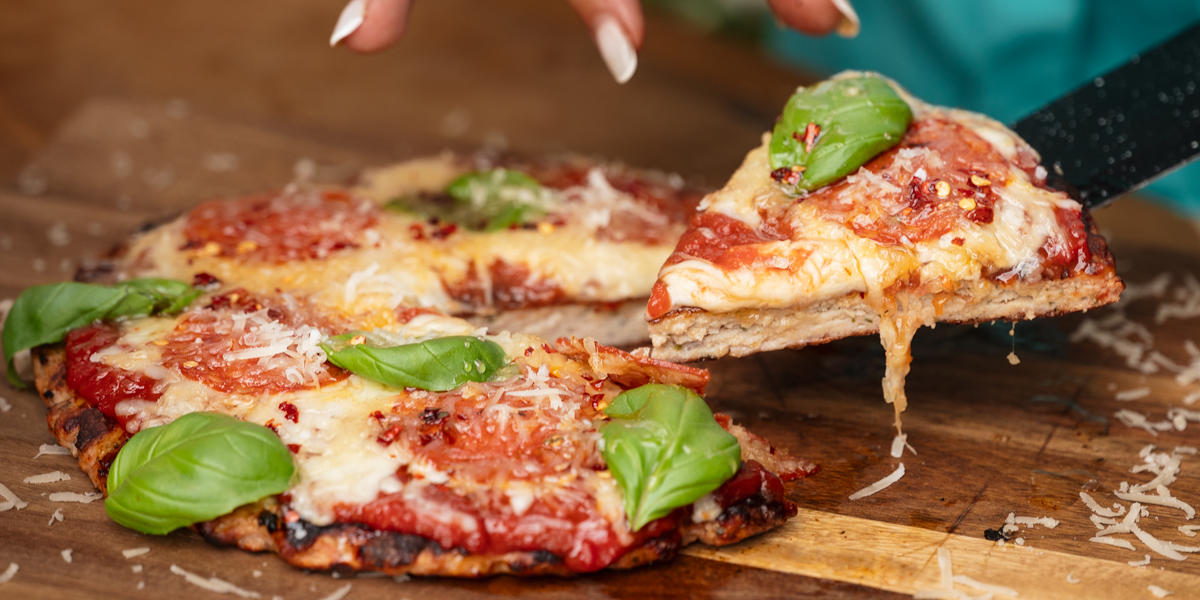 BBQ chicken meatza