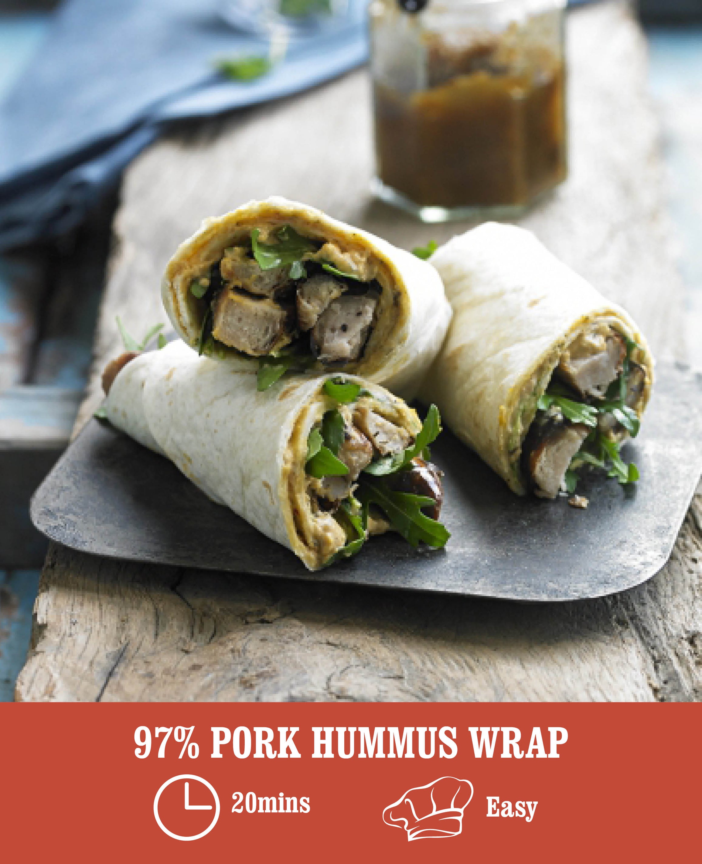 97% Pork Hummus Wrap