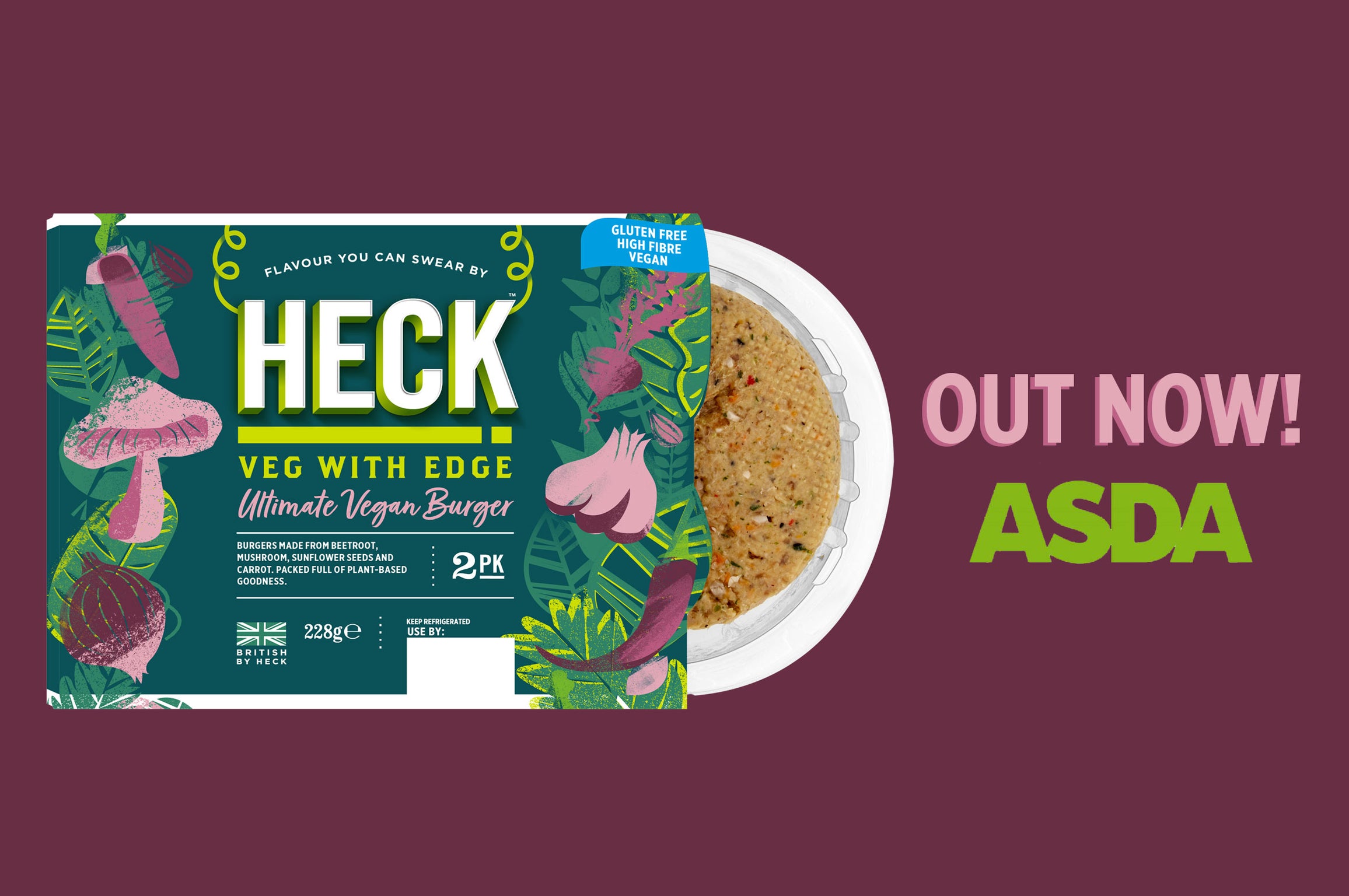 Sign Up For Veganuary In Your Nearest Asda, Find The HECK Ultimate Vegan Burger!