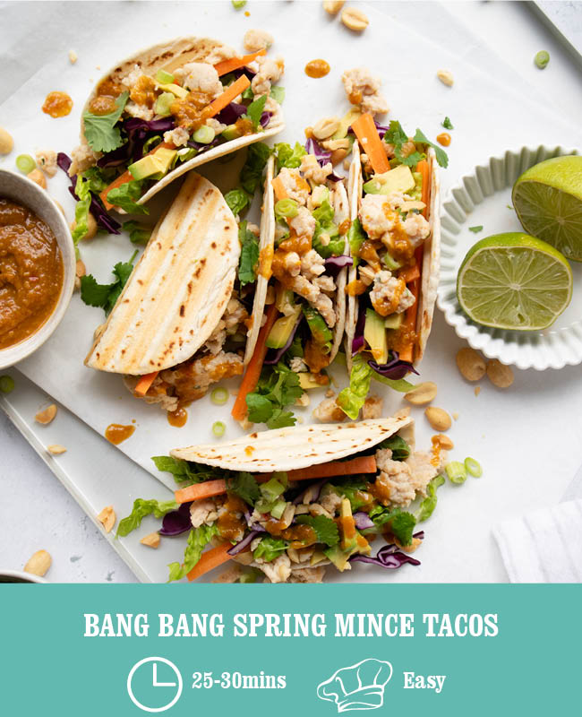 Spring Tacos Bang Bang Spring Mince Tacos