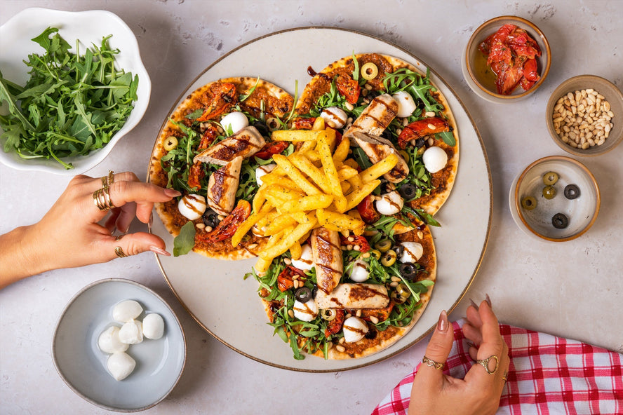 Gluten-Free Red Pesto & Chicken Italia Sausage Flatbreads