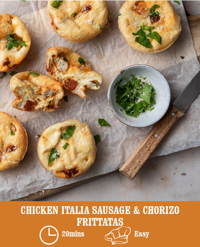Chicken Italia & Chorizo Frittatas