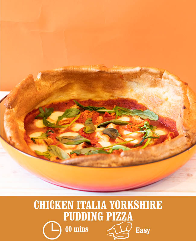 Chicken Italia Yorkshire Pudding Pizza