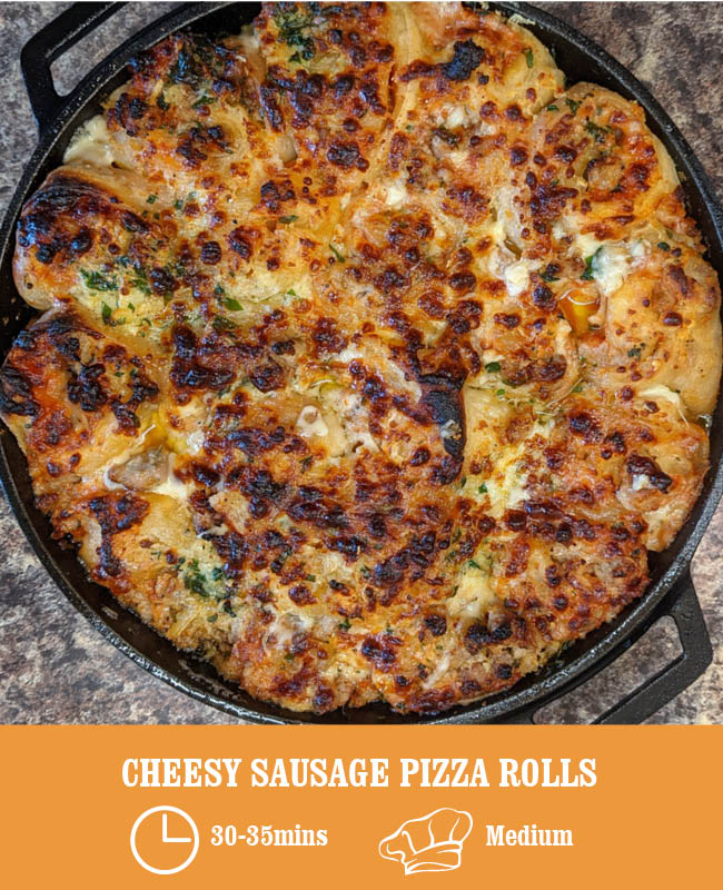 Cheesy Sausage Pizza Rolls
