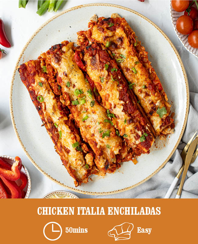 Chicken Italia Enchiladas
