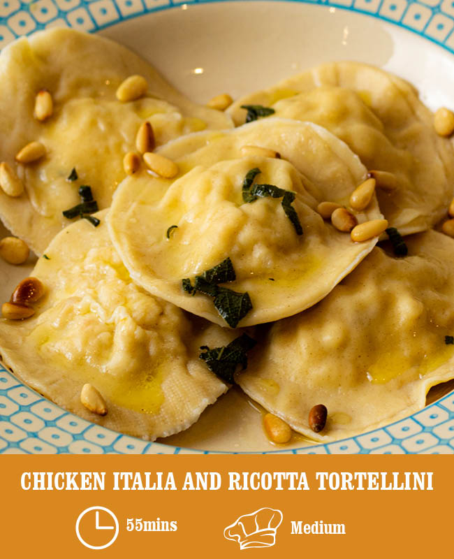 Chicken Italia and Ricotta Tortellini