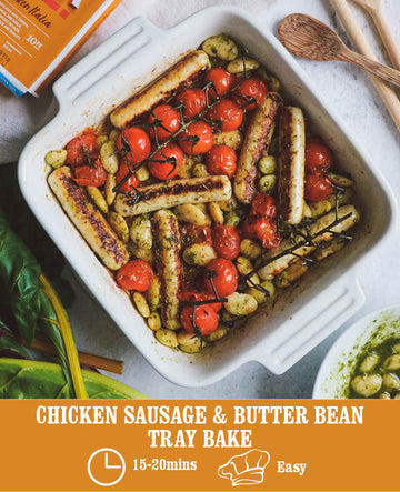 Chicken Sausage & Butter Bean Traybake