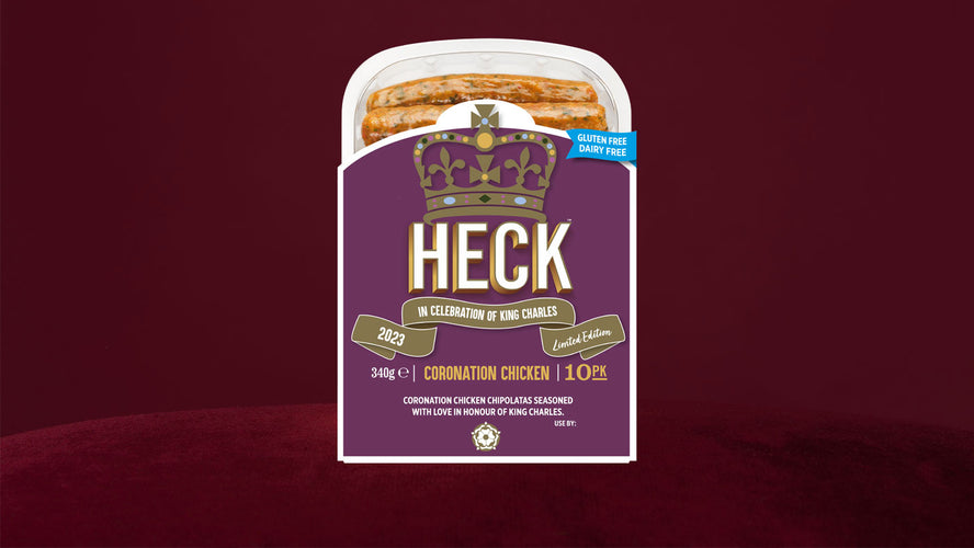 All Hail Tesco’s New Arrival: HECK! Coronation Chicken Chipolatas