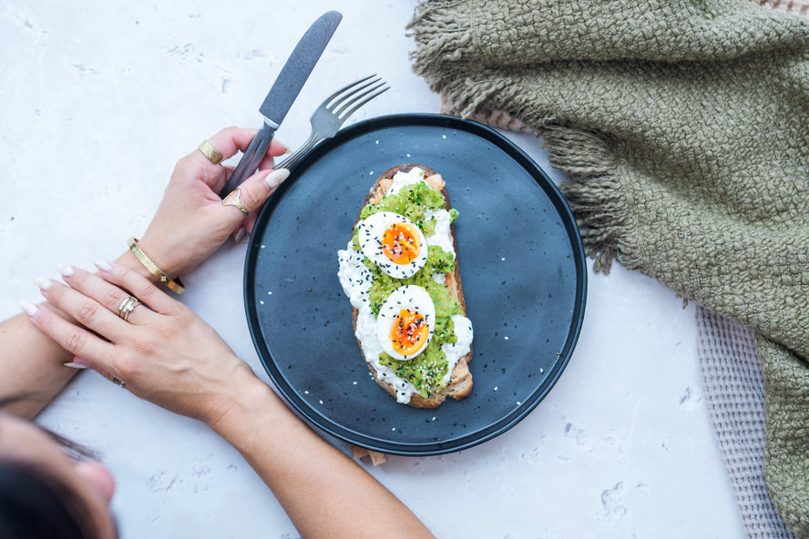 Cottage cheese & avocado topped sourdough