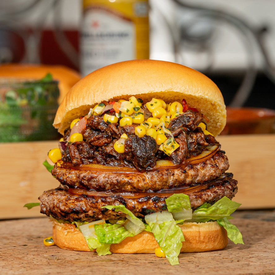 Mexican Birria & Corn Burger