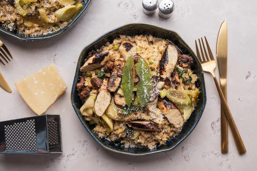 Smoky Chicken & Apple Pearl Barley Risotto