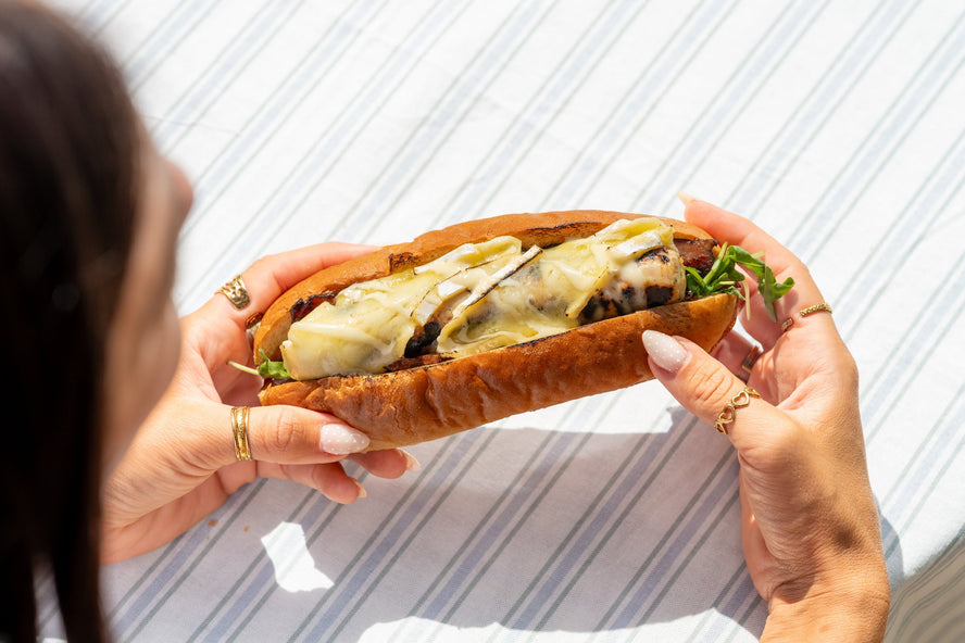 Bacon, Brie & Apple Chutney Chicken Sausage Dog
