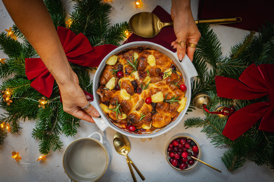 Cranberry Brie Croissant Bake
