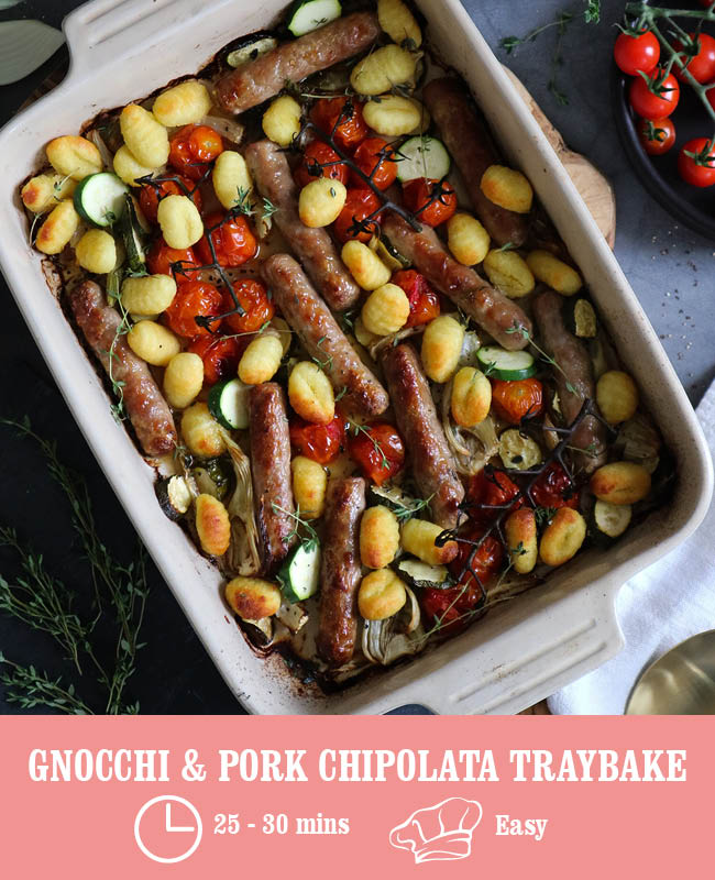 Gnocchi & Pork Chipolata Traybake