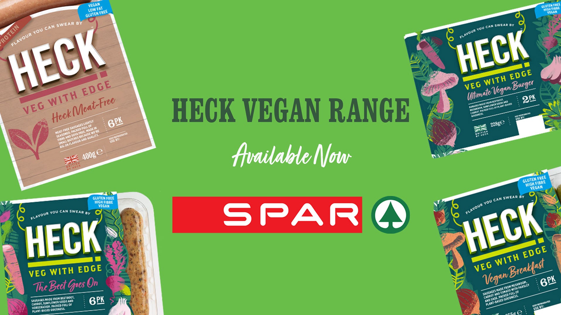 Spar Stores Across The UK Now Stock Lots Of Lovely HECK Plant-Based Food!
