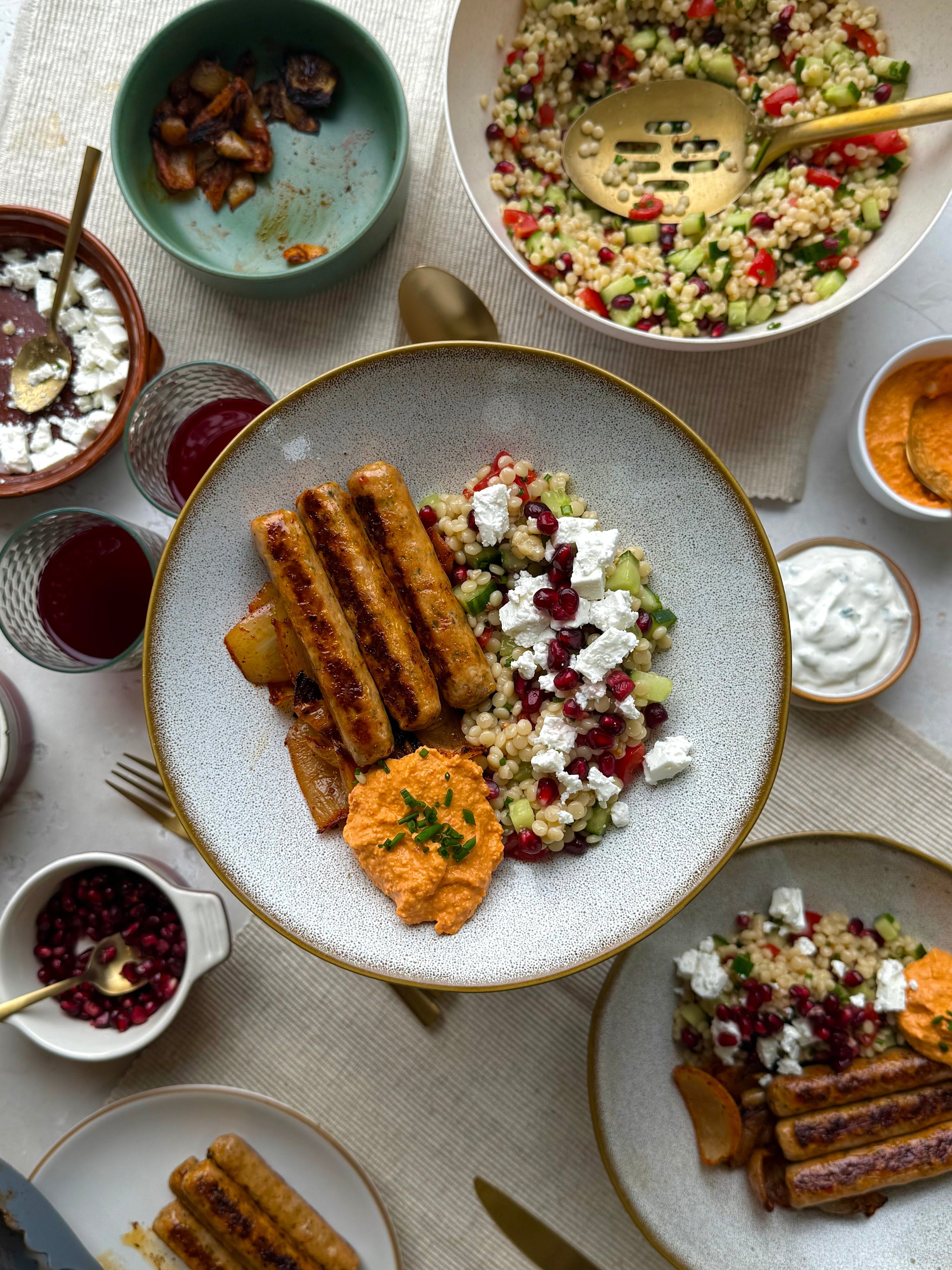 Red Pepper & Feta with Giant Cous Cous Salad