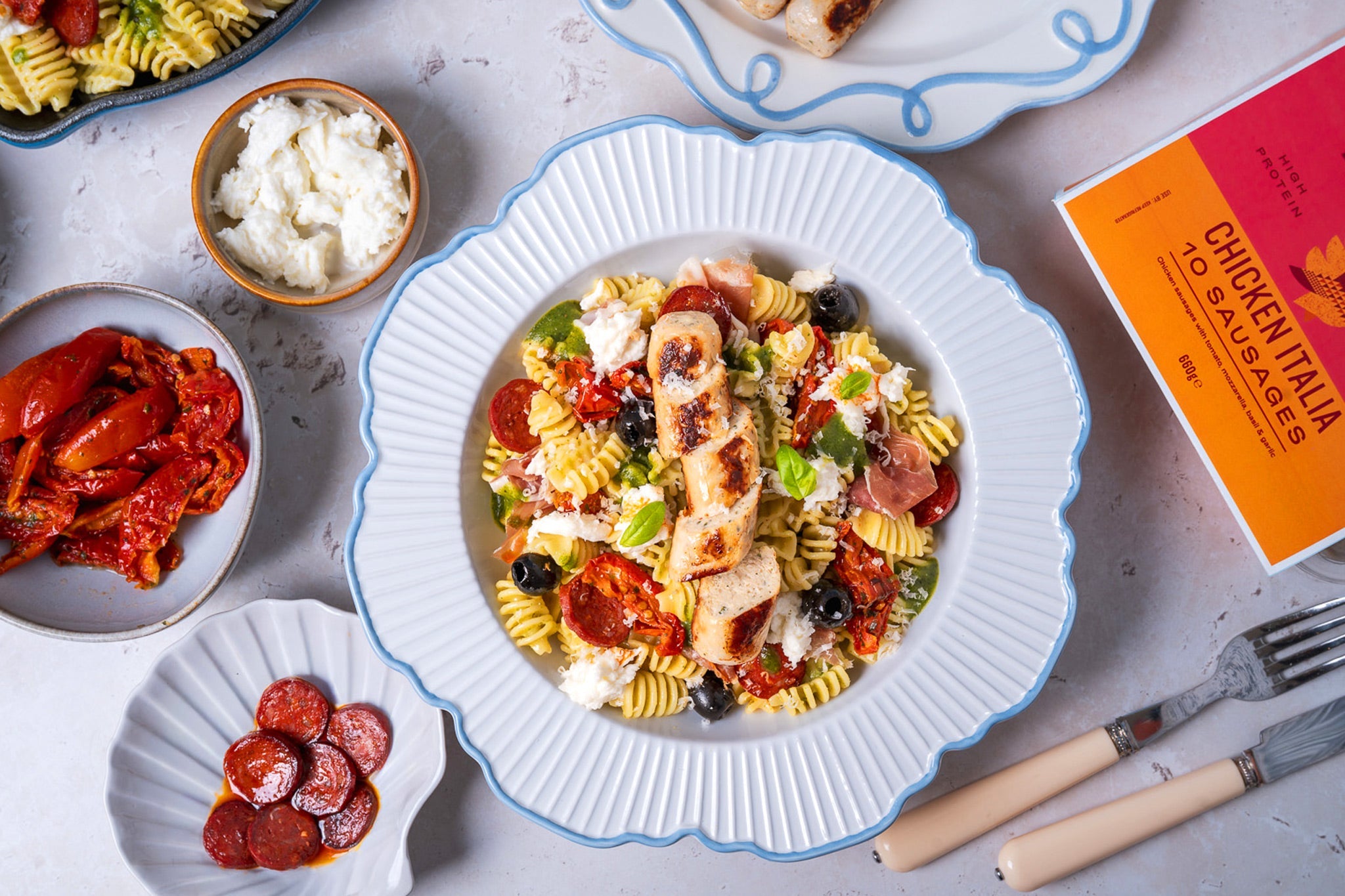 Chicken Italia Caprese Pasta Salad