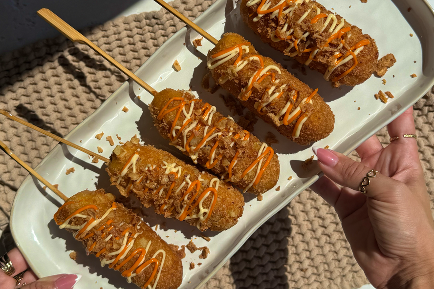 Korean Potato Corn Dogs