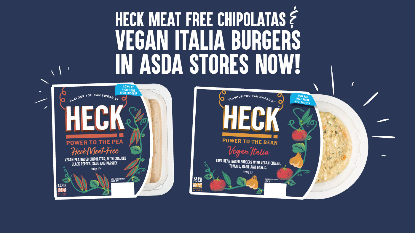 HECK Meat Free Chipolatas and Vegan Italia Burgers in Asda Stores Now!