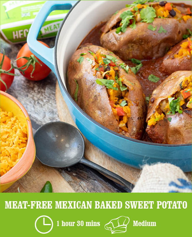 Meat Free Mexican Baked Sweet Potato