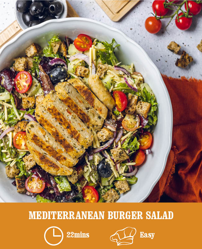 Mediterranean Burger Salad