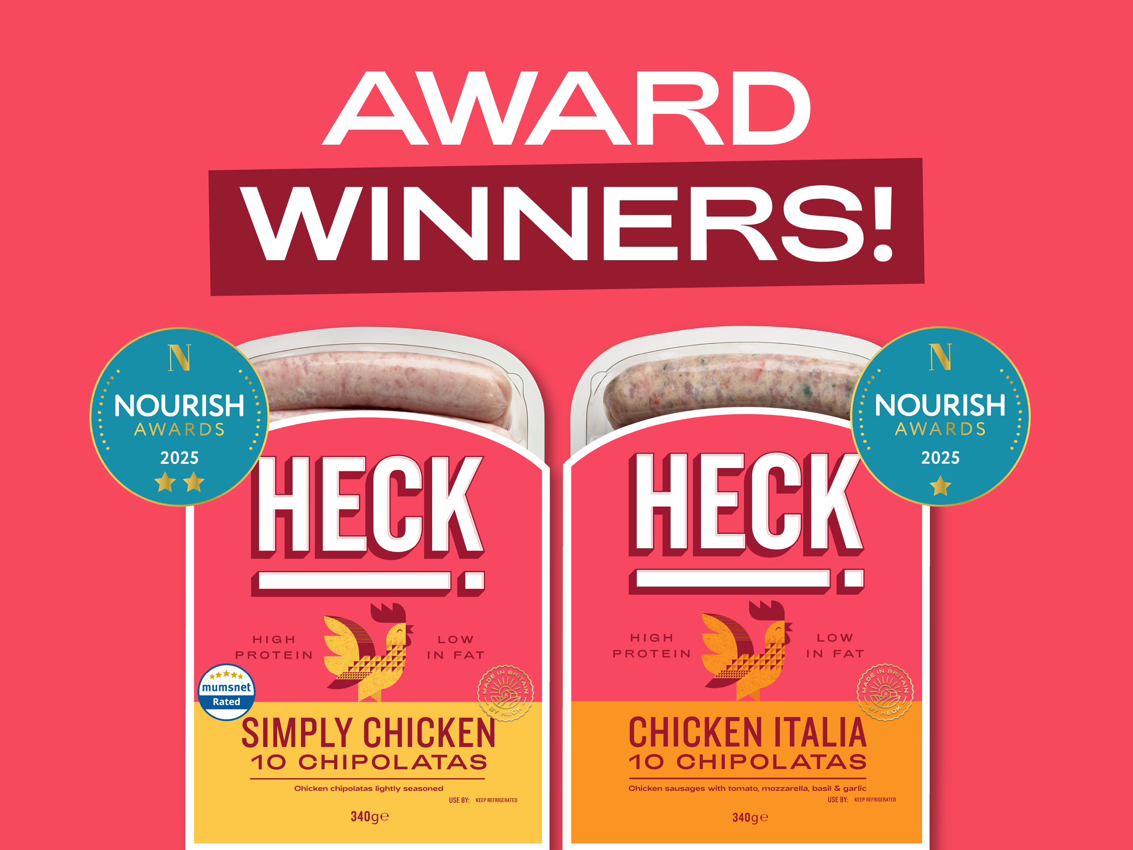 HECK! Chicken Sausages Celebrate Double Win at the Nourish Awards
