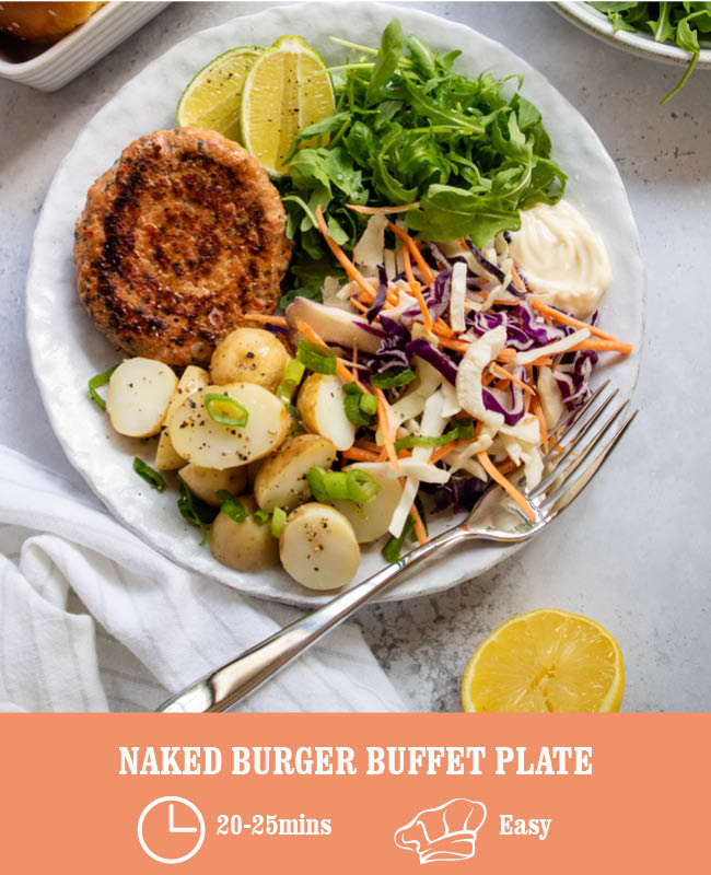 Naked Burger Buffet Plate