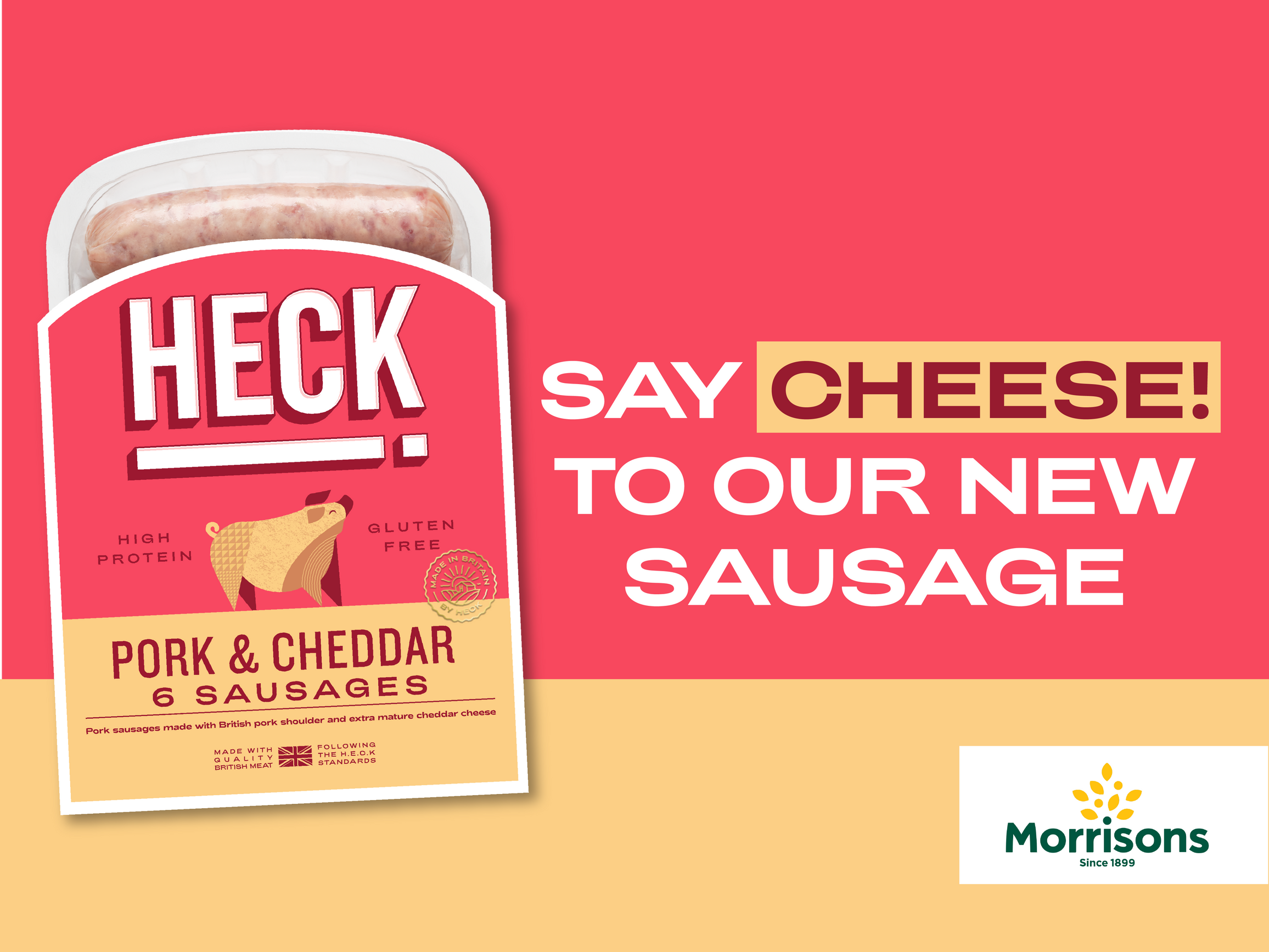 New in Morrisons: HECK! Pork and Cheddar Sausages