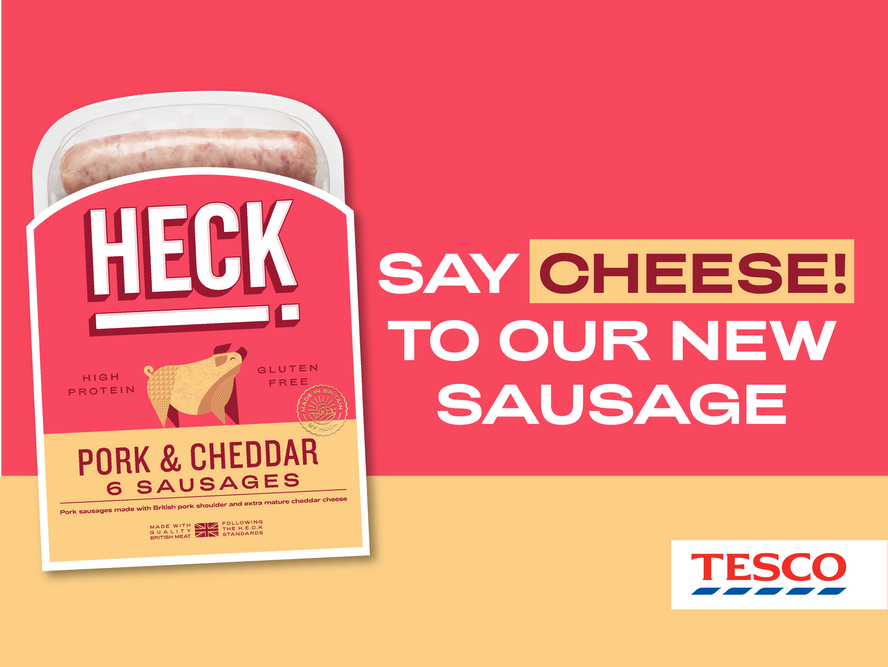 Say Cheese! HECK! Pork & Cheddar Sausages Are Now in Tesco