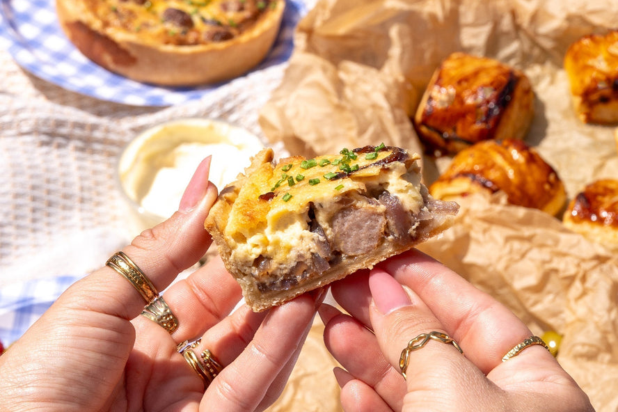 Caramelised Onion & HECK! 97% Sausage Quiche