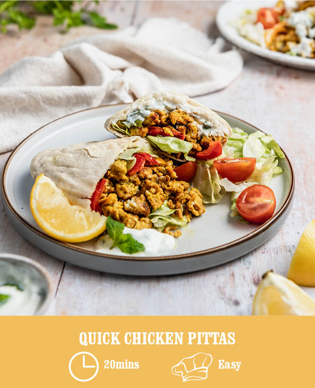 Quick Chicken Pittas