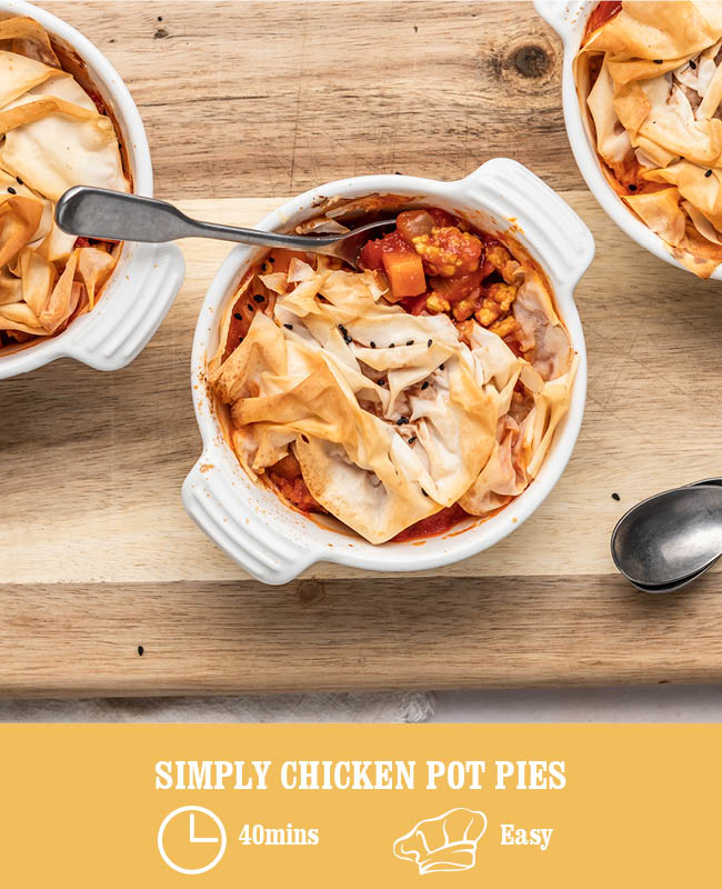 Simply Chicken Pot Pies