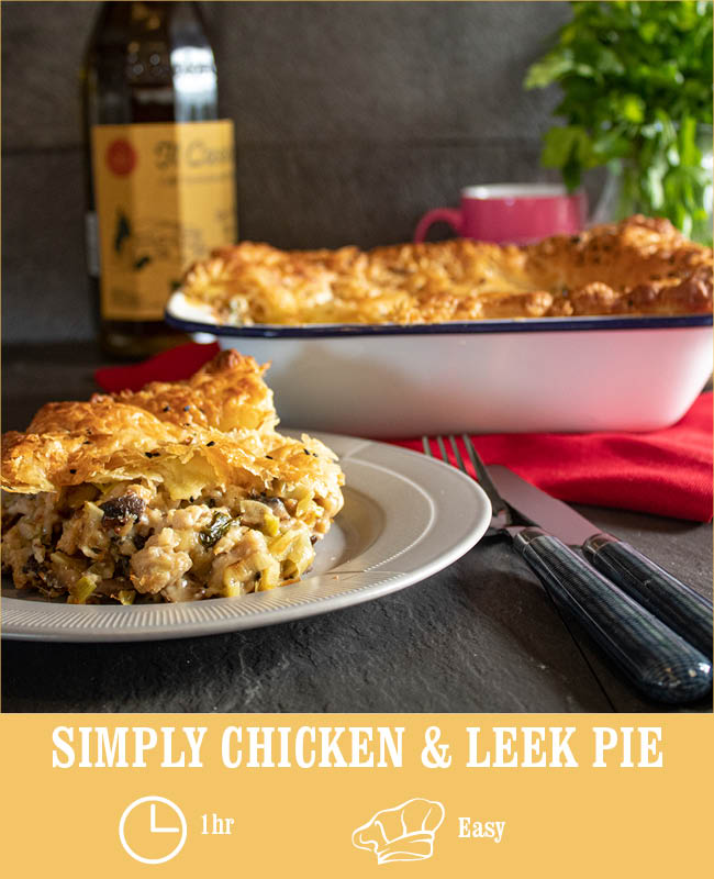 Simply Chicken & Leek Pie