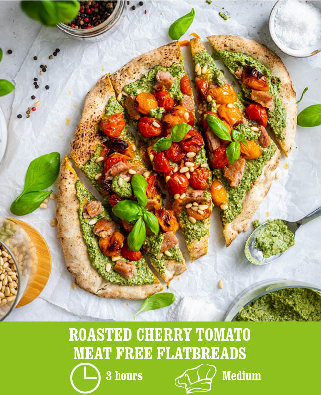 Roasted Cherry Tomato, Meat Free Flatbreads