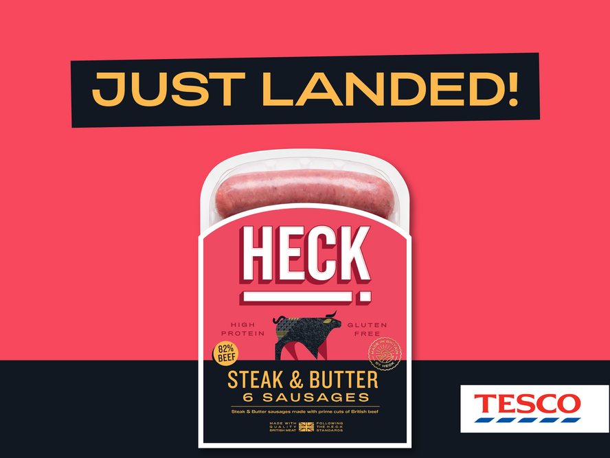 They’re Here! HECK! Steak & Butter Sausages Have Hit Tesco Shelves