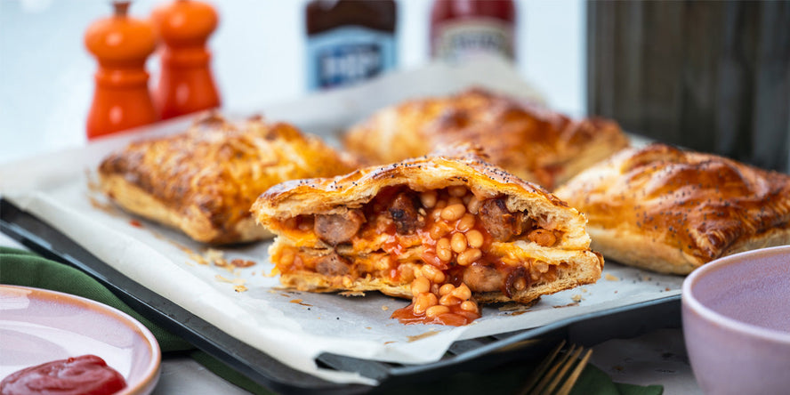 Sausage, bean and cheese melt