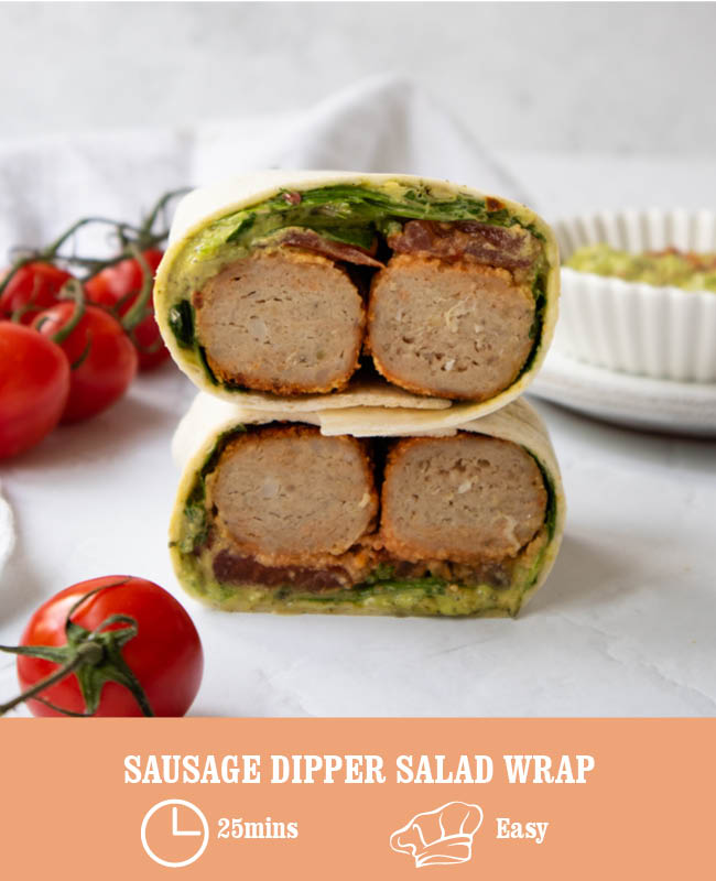 Sausage Dipper Salad Wrap