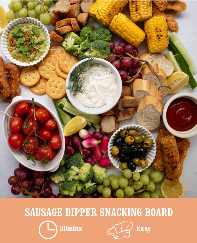 Sausage Dipper Snacking Board