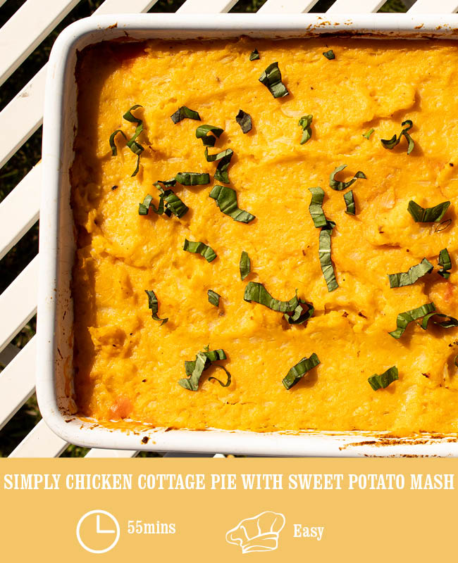 Simply Chicken Cottage Pie with Sweet Potato Mash